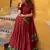 Lovely Maroon Zari Weaving Chanderi Wedding Wear Half Saree Lehenga