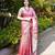 Pink soft silk blend banarasi jacuard work designer party wear saree with unstitched blouse piece