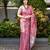Pink soft silk blend banarasi jacuard work designer party wear saree with unstitched blouse piece
