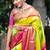 Parrote pink soft silk blend banarasi jacuard work designer party wear saree with unstitched blouse piece