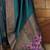 Turuoise soft silk blend banarasi jacuard work designer party wear saree with unstitched blouse piece