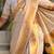 Off white soft silk paithani nauvari zari weaving saree with matching blouse piece