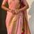 Pink soft silk paithani nauvari zari weaving saree with matching blouse piece