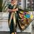 Green soft silk paithani nauvari zari weaving saree with matching blouse piece