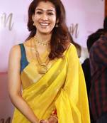 Yellow silk blend banarasi saree with unstitched blouse piece