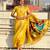 Mustard soft silk paithani nauvari zari weaving saree with matching blouse piece