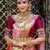 Pink silk blend banarasi saree with unstitched blouse piece