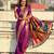 Purple soft silk paithani nauvari zari weaving saree with matching blouse piece