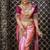 Pink soft silk blend banarasi jacuard work designer party wear saree with unstitched blouse piece