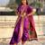 Purple soft silk paithani nauvari zari weaving saree with matching blouse piece