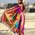 Purple soft silk paithani nauvari zari weaving saree with matching blouse piece