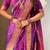 Purple soft silk paithani nauvari zari weaving saree with matching blouse piece