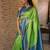 Parrot blue soft silk blend banarasi jacuard work designer party wear saree with unstitched blouse piece