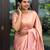 Peach soft silk blend banarasi jacuard work designer party wear saree with unstitched blouse piece
