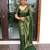Green soft silk blend banarasi jacuard work designer party wear saree with unstitched blouse piece
