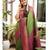 Green purple soft silk blend banarasi jacuard work designer party wear saree with unstitched blouse piece
