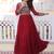 Marvelous Maroon Sequins Georgette Wedding Wear Gown