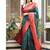 Turquoise red  soft silk blend banarasi jacuard work designer party wear saree with unstitched blouse piece