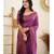Wine soft silk blend banarasi jacuard work designer party wear saree with unstitched blouse piece