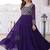 Stunning Purple Sequins Georgette Function Wear Gown