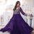 Stunning Purple Sequins Georgette Function Wear Gown