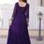 Stunning Purple Sequins Georgette Function Wear Gown