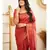 Red soft silk blend banarasi jacuard work designer party wear saree with unstitched blouse piece
