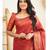 Red soft silk blend banarasi jacuard work designer party wear saree with unstitched blouse piece