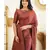 Maroon soft silk blend banarasi jacuard work designer party wear saree with unstitched blouse piece