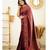 Maroon soft silk blend banarasi jacuard work designer party wear saree with unstitched blouse piece