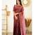Maroon soft silk blend banarasi jacuard work designer party wear saree with unstitched blouse piece