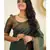 Green soft silk blend banarasi jacuard work designer party wear saree with unstitched blouse piece