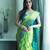 Green turuoise soft silk blend banarasi jacuard work designer party wear saree with unstitched blouse piece