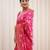 Pink soft silk blend banarasi jacuard work designer party wear saree with unstitched blouse piece
