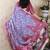 Pink tussar silk printed zari border saree with matching blouse piece