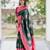 Green pink soft silk blend banarasi jacuard work designer party wear saree with unstitched blouse piece