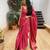 Pink soft silk blend banarasi jacuard work designer party wear saree with unstitched blouse piece