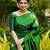 Green soft silk blend banarasi jacuard work designer party wear saree with unstitched blouse piece