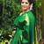 Green soft silk blend banarasi jacuard work designer party wear saree with unstitched blouse piece