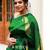 Green soft silk blend banarasi jacuard work designer party wear saree with unstitched blouse piece
