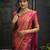 Rani pink soft silk blend banarasi jacuard work designer party wear saree with unstitched blouse piece