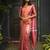 Baby pink soft silk blend banarasi jacuard work designer party wear saree with unstitched blouse piece