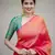 Red soft silk blend banarasi jacuard work designer party wear saree with unstitched blouse piece