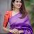 Purple soft silk blend banarasi jacuard work designer party wear saree with unstitched blouse piece