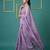 Lavender muga cotton resham weaving pencil art saree with matching blouse piece