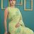 Green muga cotton resham weaving pencil art saree with matching blouse piece