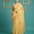 Yellow muga cotton resham weaving pencil art saree with matching blouse piece