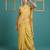 Yellow muga cotton resham weaving pencil art saree with matching blouse piece