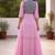 Pink linen long dress