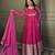Pink georgette party wear embroidery suit set